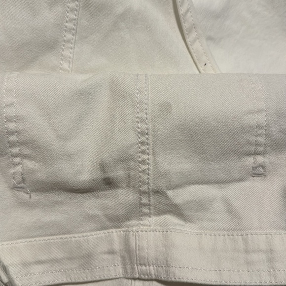 GAP White Maternity Denim Overalls with Washwell - Size Large 💛 - Picture 6 of 6